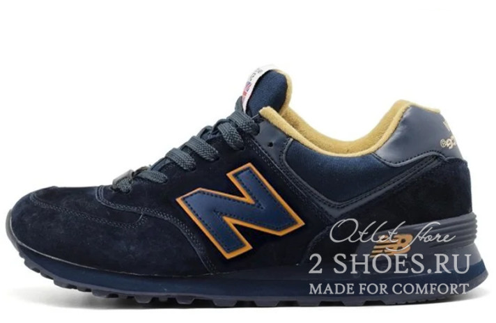 Кроссовки New Balance 574 Winter Blue Deep Toffy  темно-синие