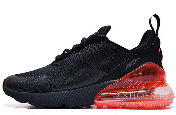 Кроссовки Nike Air Max 270 Black Hot Punch AH8050-010 черные