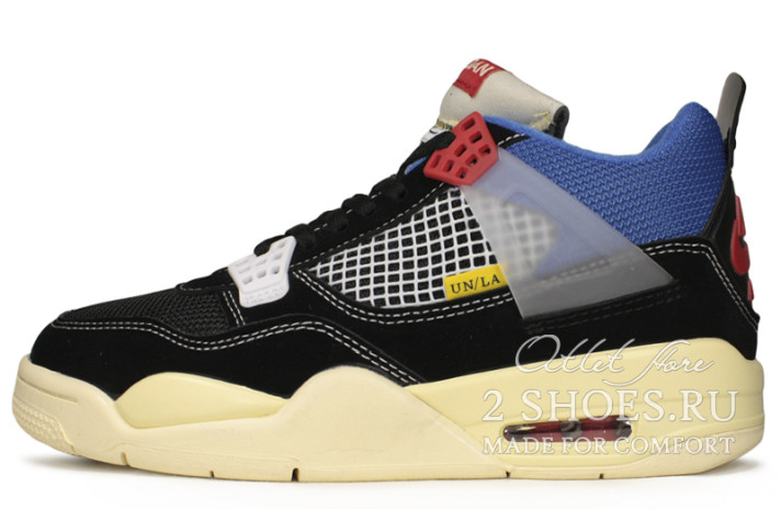 Кроссовки Nike Air Jordan 4 (IV) Union Off Noir DC9533-001 черные