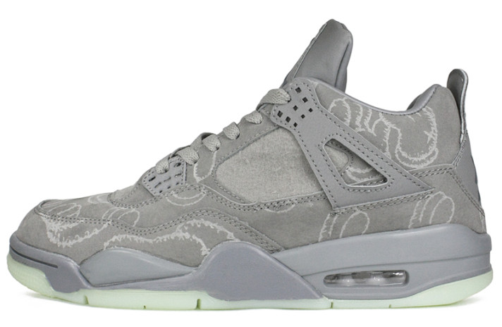 Кроссовки Nike Air Jordan 4 (IV) Retro Kaws Cool Grey 930155-003 серые