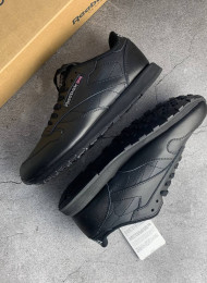 Кроссовки Reebok Classic Black Leather живое фото 1
