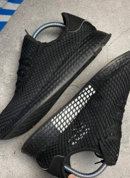 Кроссовки ADIDAS Deerupt Runner Black Full живое фото 1