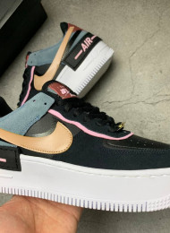 Кроссовки Nike Air Force 1 Shadow Black Light Arctic Pink Claystone Red живое фото 3