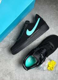 Кроссовки Nike Air Force 1 Low Tiffany & Co 1837 Black живое фото 2
